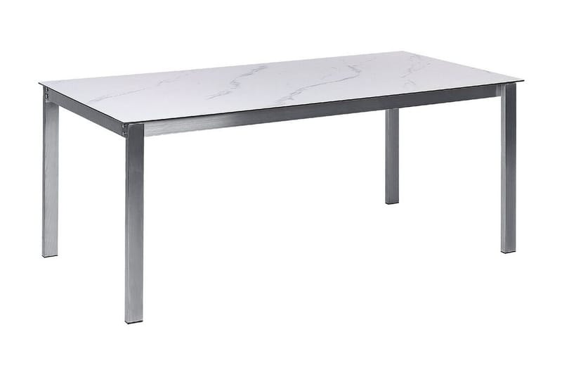 Zervo Matbord Utomhus 180x90 cm, Vit/Silver