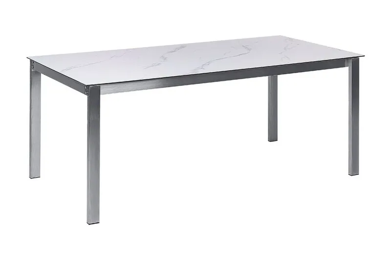 Zervo Matbord Utomhus 180x90 cm - Vit/Silver - Utemöbler & utemiljö - Utebord & trädgårdsbord - Matbord utomhus