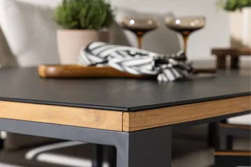 Aspvik Matgrupp 200x100cm - Svart/Teak - Utemöbler & utemiljö - Utegrupp - Matgrupp utomhus