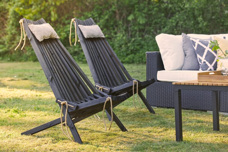 Park Solstol 2 st - Svart - Utemöbler & utemiljö - Loungemöbler - Loungestol utomhus