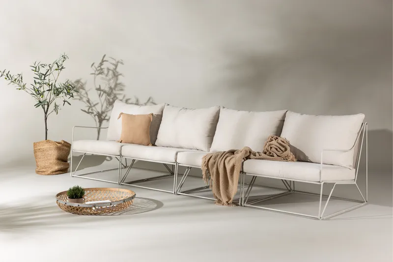 Usteryd 4 sits Loungesoffa - Beige - Utemöbler & utemiljö - Loungemöbler - Loungesoffor