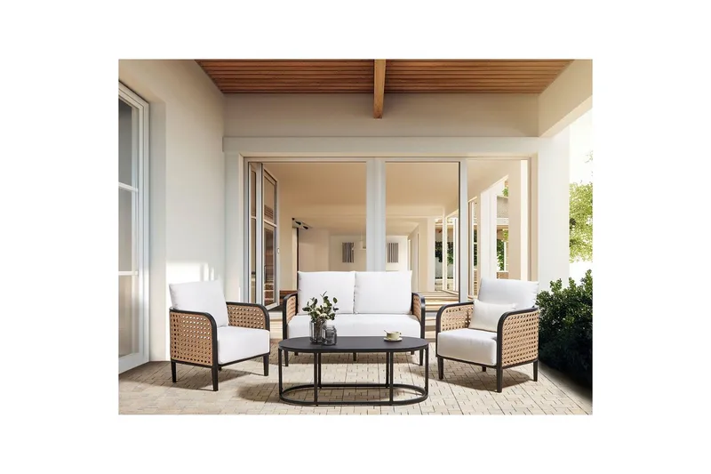 2-sitssoffa med fåtöljer Montefalco - Utemöbler & utemiljö - Utegrupp - Soffgrupp utomhus