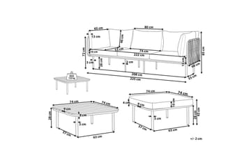 3-sits soffa med ottoman Senise - Utemöbler & utemiljö - Utegrupp - Soffgrupp utomhus