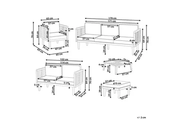 3-sitssoffa med fåtöljer Baratti - Utemöbler & utemiljö - Utegrupp - Soffgrupp utomhus