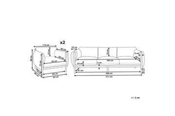 3-sitssoffa med fåtöljer Esperia - Utemöbler & utemiljö - Utegrupp - Soffgrupp utomhus