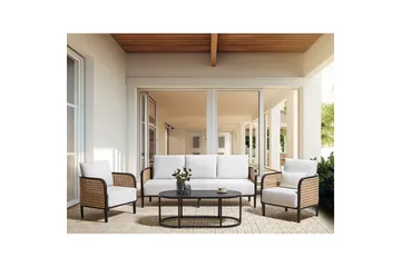 3-sitssoffa med fåtöljer Montefalco - Utemöbler & utemiljö - Utegrupp - Soffgrupp utomhus