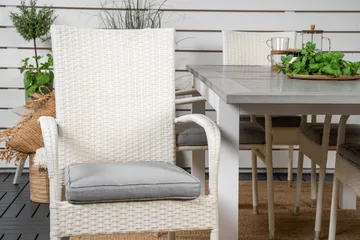 Albany Matgrupp Utomhus 150-210 cm Rektangulär med 6 Anna Utestolar - Grå - Utemöbler & utemiljö - Utegrupp - Matgrupp utomhus