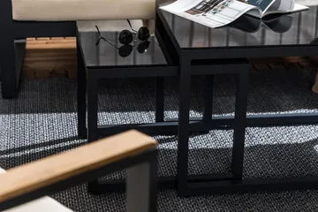 Aspvik Soffgrupp - Svart / Gråa dynor - Utemöbler & utemiljö - Utegrupp - Soffgrupp utomhus