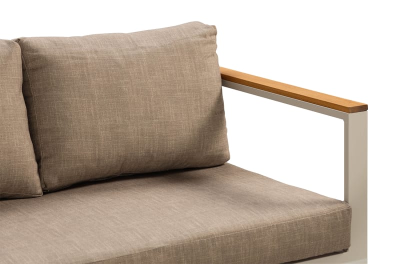 Aspvik Stor Loungegrupp Utomhus – 7-sits Loungeset i Aluminium - Grå / Beigea dynor - Utemöbler & utemiljö - Utegrupp - Soffgrupp utomhus