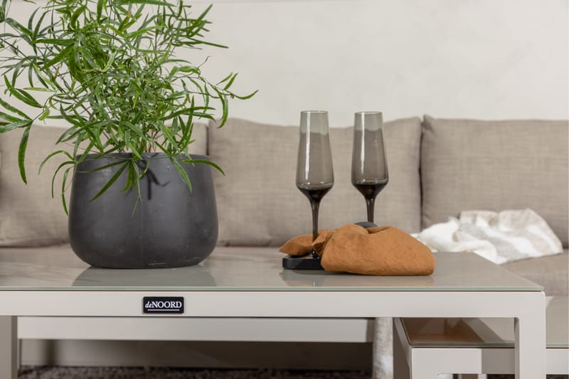 Aspvik Stor Loungegrupp Utomhus – 7-sits Loungeset i Aluminium - Grå / Beigea dynor - Utemöbler & utemiljö - Utegrupp - Soffgrupp utomhus