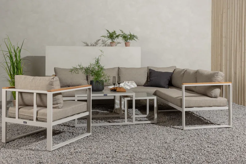 Aspvik Stor Loungegrupp Utomhus – 7-sits Loungeset i Aluminium - Utemöbler & utemiljö - Utegrupp - Soffgrupp utomhus