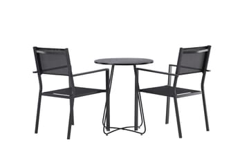 Bacong Matgrupp Utomhus 60 cm Rund med 2 Copacabana Utestolar - Svart - Utemöbler & utemiljö - Utegrupp - Matgrupp utomhus