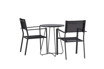 Bacong Matgrupp Utomhus 60 cm Rund med 2 Copacabana Utestolar - Svart - Utemöbler & utemiljö - Utegrupp - Matgrupp utomhus