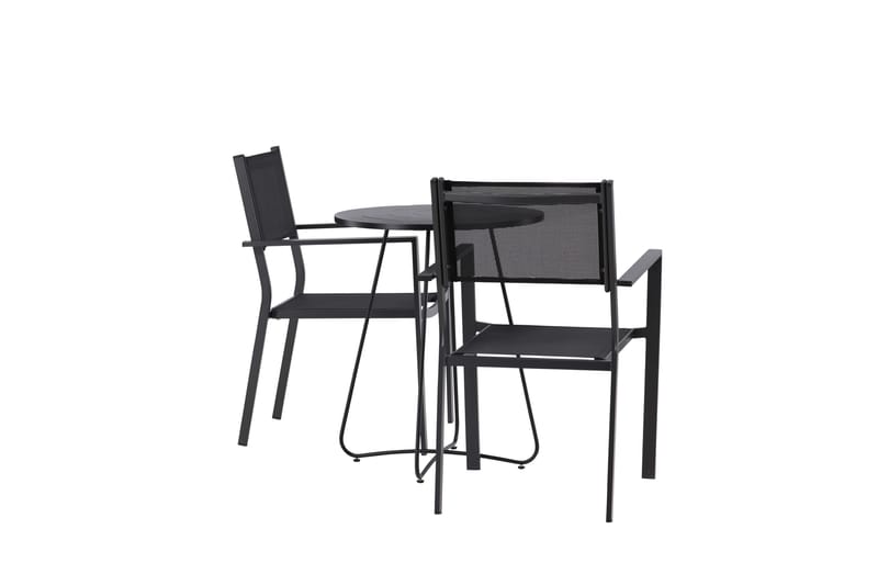 Bacong Matgrupp Utomhus 60 cm Rund med 2 Copacabana Utestolar - Svart - Utemöbler & utemiljö - Utegrupp - Matgrupp utomhus