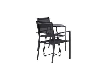 Bacong Matgrupp Utomhus 60 cm Rund med 2 Copacabana Utestolar - Svart - Utemöbler & utemiljö - Utegrupp - Matgrupp utomhus