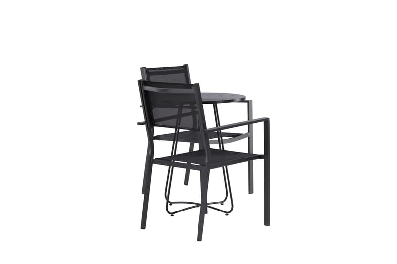Bacong Matgrupp Utomhus 60 cm Rund med 2 Copacabana Utestolar - Svart - Utemöbler & utemiljö - Utegrupp - Matgrupp utomhus