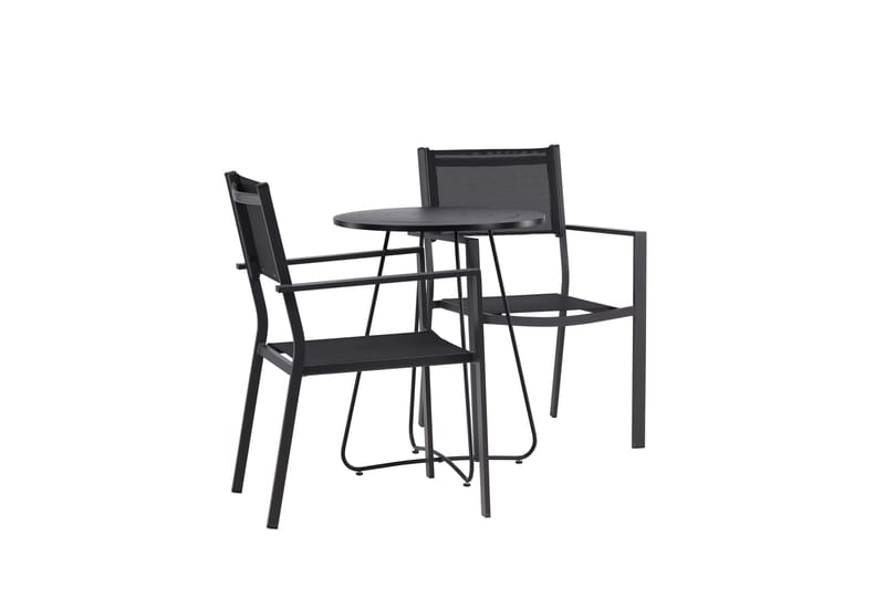 Bacong Matgrupp Utomhus 60 cm Rund med 2 Copacabana Utestolar - Svart - Utemöbler & utemiljö - Utegrupp - Matgrupp utomhus