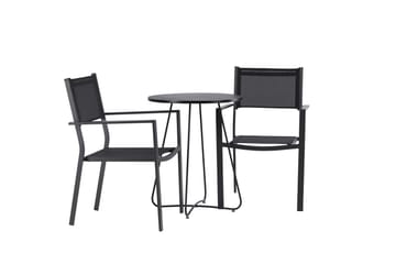 Bacong Matgrupp Utomhus 60 cm Rund med 2 Copacabana Utestolar - Svart - Utemöbler & utemiljö - Utegrupp - Matgrupp utomhus