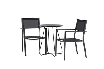 Bacong Matgrupp Utomhus 60 cm Rund med 2 Copacabana Utestolar - Svart - Utemöbler & utemiljö - Utegrupp - Matgrupp utomhus