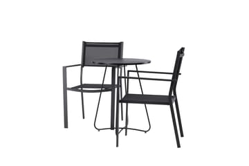 Bacong Matgrupp Utomhus 60 cm Rund med 2 Copacabana Utestolar - Svart - Utemöbler & utemiljö - Utegrupp - Matgrupp utomhus