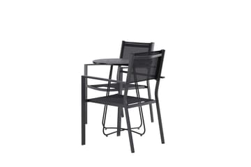 Bacong Matgrupp Utomhus 60 cm Rund med 2 Copacabana Utestolar - Svart - Utemöbler & utemiljö - Utegrupp - Matgrupp utomhus