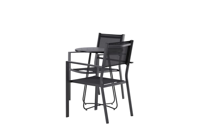 Bacong Matgrupp Utomhus 60 cm Rund med 2 Copacabana Utestolar - Svart - Utemöbler & utemiljö - Utegrupp - Matgrupp utomhus