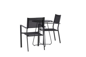 Bacong Matgrupp Utomhus 60 cm Rund med 2 Copacabana Utestolar - Svart - Utemöbler & utemiljö - Utegrupp - Matgrupp utomhus