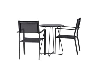 Bacong Matgrupp Utomhus 60 cm Rund med 2 Copacabana Utestolar - Svart - Utemöbler & utemiljö - Utegrupp - Matgrupp utomhus
