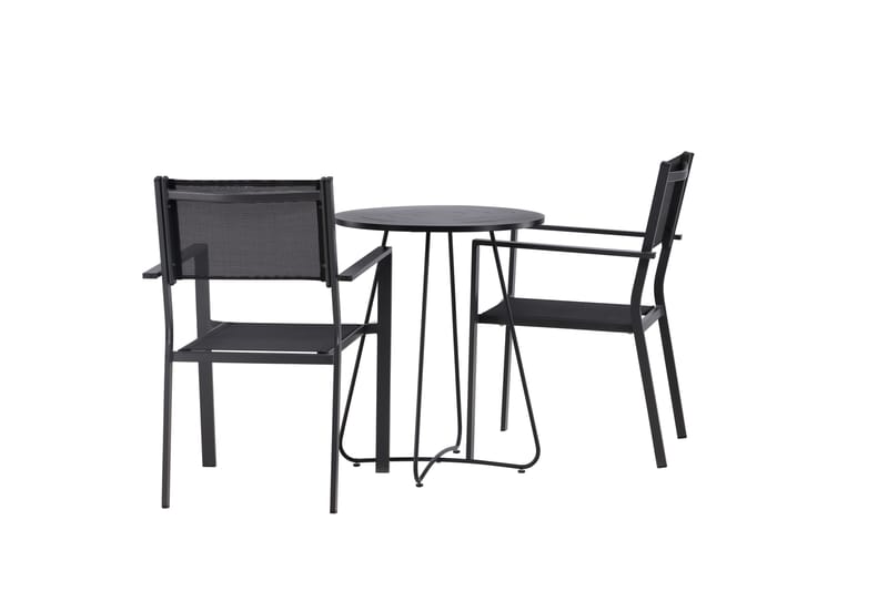 Bacong Matgrupp Utomhus 60 cm Rund med 2 Copacabana Utestolar - Svart - Utemöbler & utemiljö - Utegrupp - Matgrupp utomhus