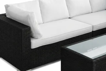 Bahamas L-formad utesoffa höger, 6-sits med bord och hylla - Svart - Utemöbler & utemiljö - Loungemöbler - Loungeset & loungegrupp