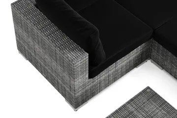 Bahamas U-formad utomhus loungegrupp 7-sits med vändbar divan och bord - Grå - Utemöbler & utemiljö - Loungemöbler - Loungeset & loungegrupp