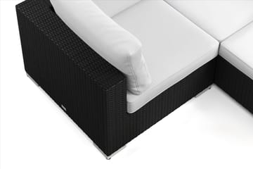 Bahamas U-formad utomhus loungegrupp 8-sits med vändbar divan och bord - Svart - Utemöbler & utemiljö - Loungemöbler - Loungeset & loungegrupp