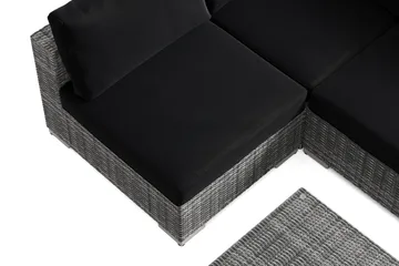 Bahamas U-formad utomhus loungegrupp med öppet avslut, 6-sits med bord - Grå - Utemöbler & utemiljö - Loungemöbler - Loungeset & loungegrupp