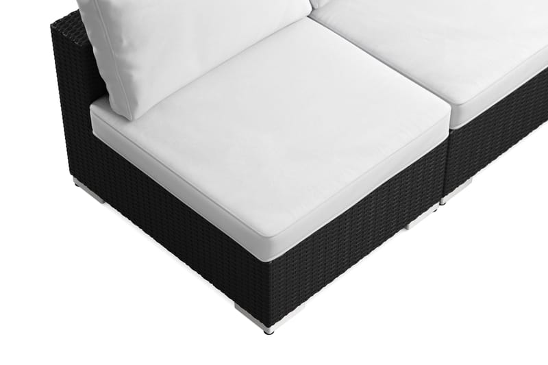 Bahamas U-formad utomhus loungegrupp med öppet avslut, 9-sits med bord - Svart - Utemöbler & utemiljö - Loungemöbler - Loungeset & loungegrupp