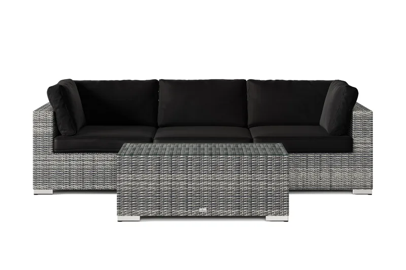 Bahamas utesoffa 3-sits med bord - Grå - Utemöbler & utemiljö - Loungemöbler - Loungeset & loungegrupp