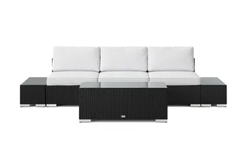 Bahamas utesoffa 3-sits med bord - Svart - Utemöbler & utemiljö - Loungemöbler - Loungeset & loungegrupp
