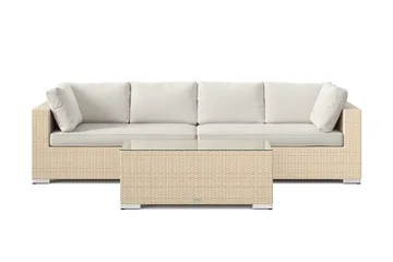 Bahamas utesoffa 4-sits med bord - Beige - Utemöbler & utemiljö - Loungemöbler - Loungeset & loungegrupp