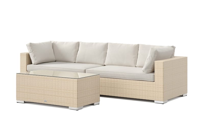 Bahamas utesoffa 4-sits med bord, Beige