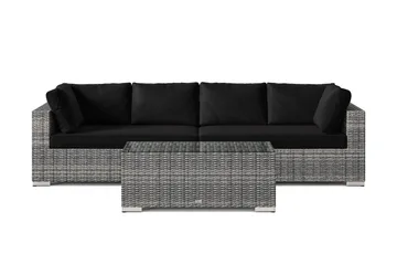 Bahamas utesoffa 4-sits med bord - Grå - Utemöbler & utemiljö - Loungemöbler - Loungeset & loungegrupp