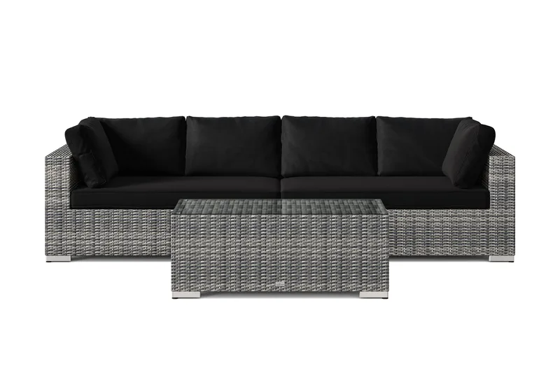 Bahamas utesoffa 4-sits med bord - Grå - Utemöbler & utemiljö - Loungemöbler - Loungeset & loungegrupp