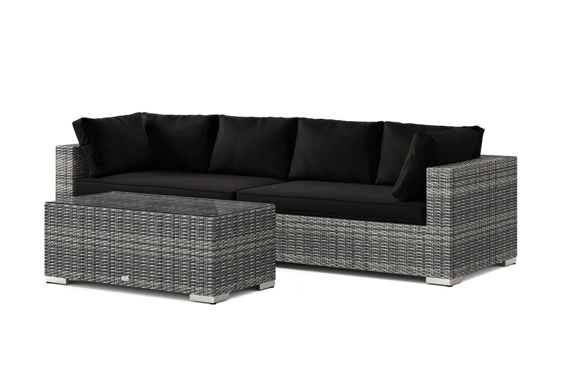 Bahamas utesoffa 4-sits med bord - Grå - Utemöbler & utemiljö - Loungemöbler - Loungeset & loungegrupp