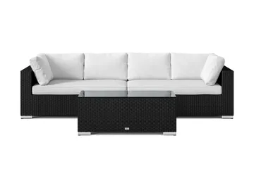 Bahamas utesoffa 4-sits med bord - Svart - Utemöbler & utemiljö - Loungemöbler - Loungeset & loungegrupp