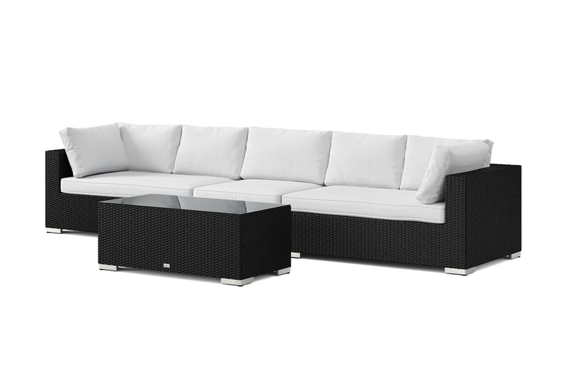 Bahamas utesoffa 5-sits med bord - Svart - Utemöbler & utemiljö - Loungemöbler - Loungeset & loungegrupp