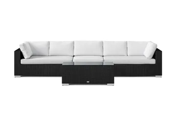 Bahamas utesoffa 5-sits med bord - Svart - Utemöbler & utemiljö - Loungemöbler - Loungeset & loungegrupp