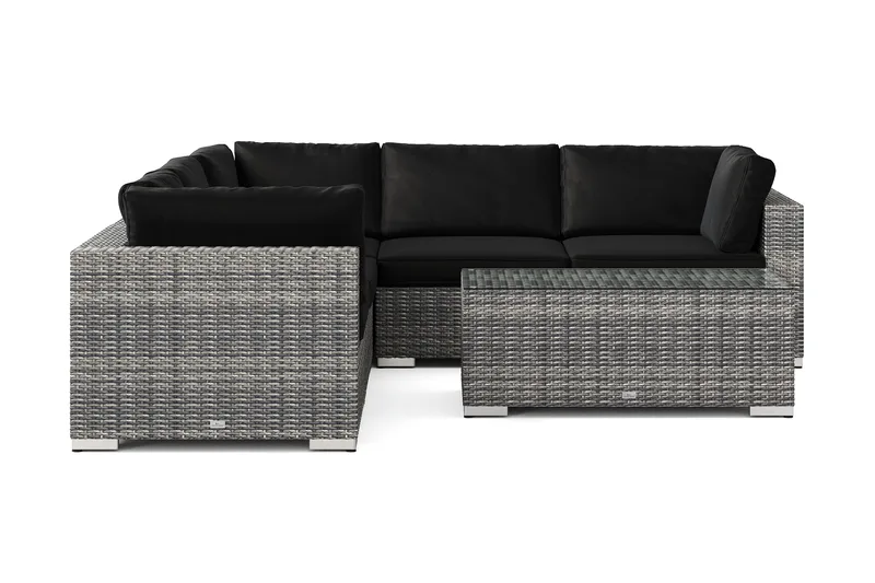 Bahamas utomhus hörnsoffa 5-sits vändbar med bord - Grå - Utemöbler & utemiljö - Loungemöbler - Loungeset & loungegrupp