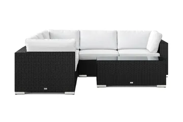 Bahamas utomhus hörnsoffa 5-sits vändbar med bord - Svart - Utemöbler & utemiljö - Loungemöbler - Loungeset & loungegrupp