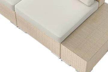 Bahamas utomhus hörnsoffa 7-sits vändbar med öppet avslut och bord - Beige - Utemöbler & utemiljö - Loungemöbler - Loungeset & loungegrupp