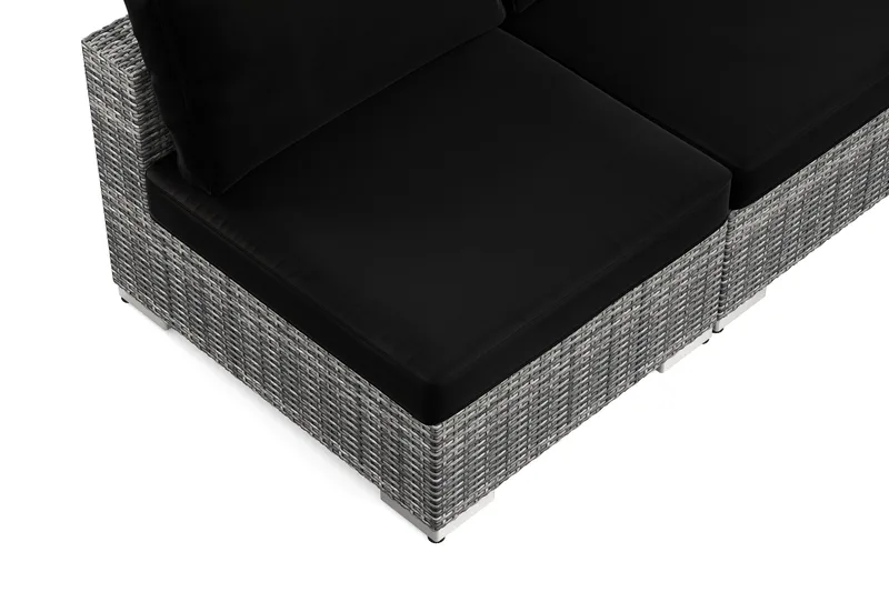 Bahamas utomhus hörnsoffa 7-sits vändbar med öppet avslut och bord - Grå - Utemöbler & utemiljö - Loungemöbler - Loungeset & loungegrupp