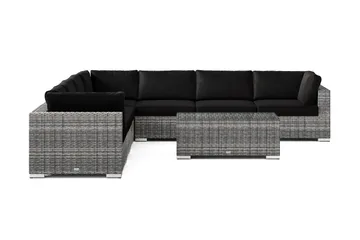 Bahamas utomhus hörnsoffa 7-sits vändbar med bord - Grå - Utemöbler & utemiljö - Loungemöbler - Loungeset & loungegrupp