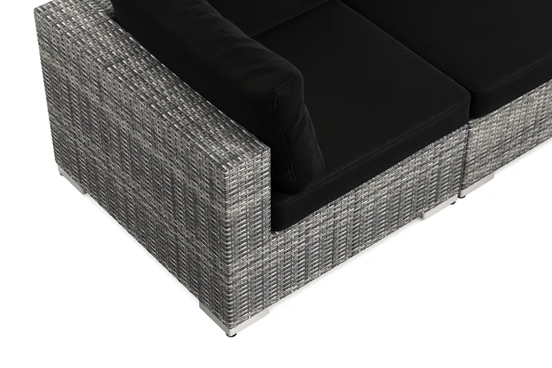 Bahamas utomhus hörnsoffa 8-sits vändbar med fåtölj och bord - Grå - Utemöbler & utemiljö - Loungemöbler - Loungeset & loungegrupp